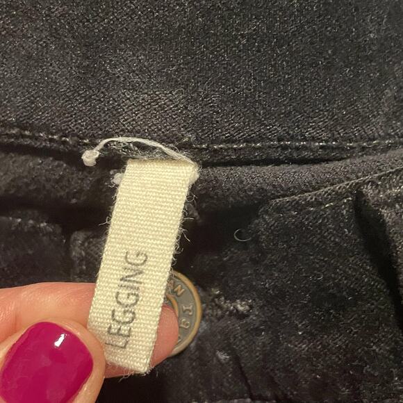 Rag & Bone Legging Jeans Womens 28 Black Velvet Skinny Stretch Pants Made USA - Picture 4 of 12